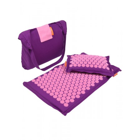 Comfox Premium. Набор массажный, коврик и подушка, фиолетовый